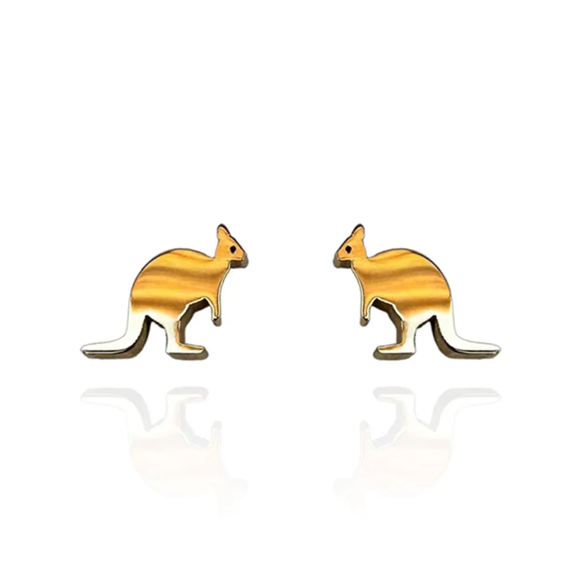 Earrings Kangaroo Gold Studs - Originals Lab