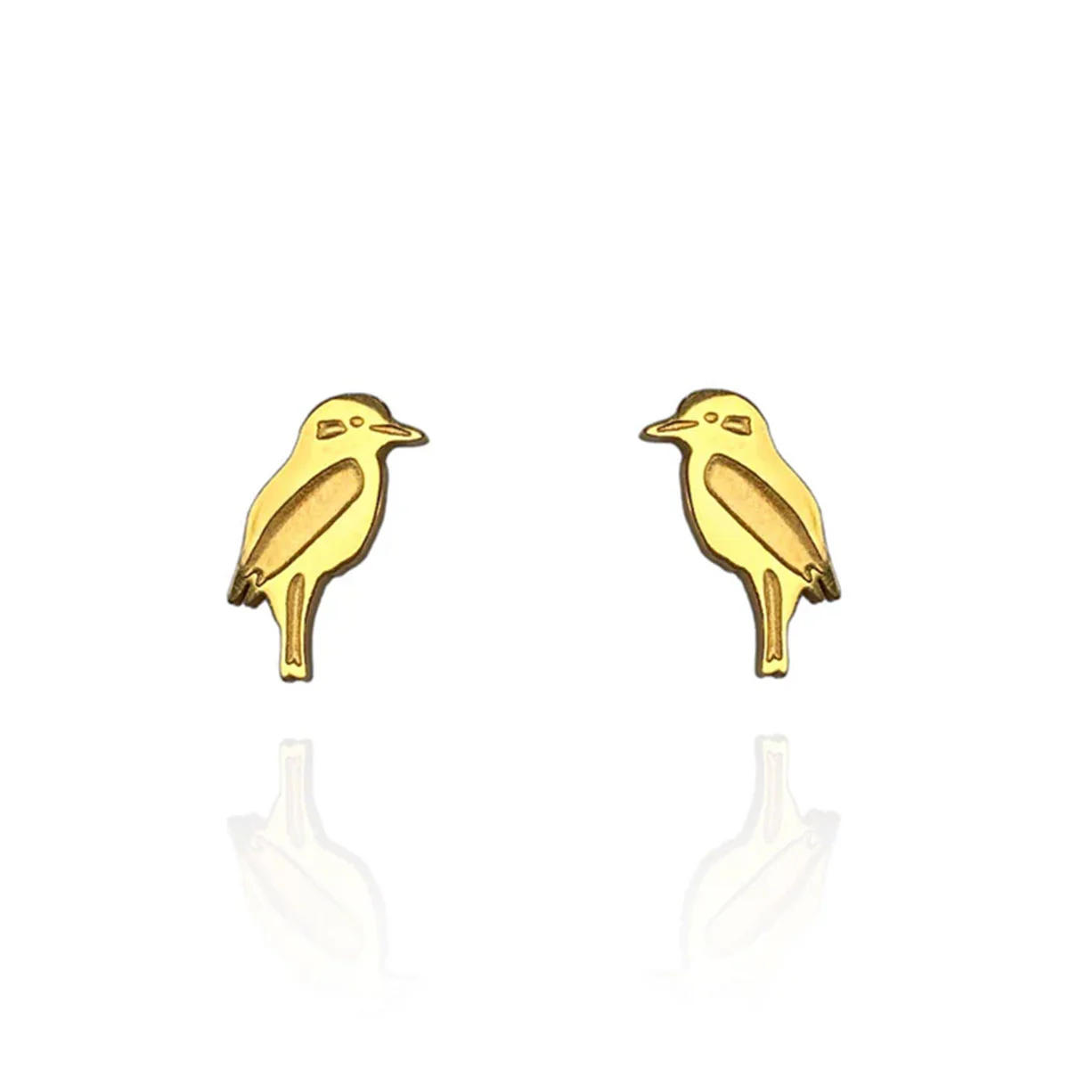 Earrings Kookaburra Gold Studs - Originals Lab