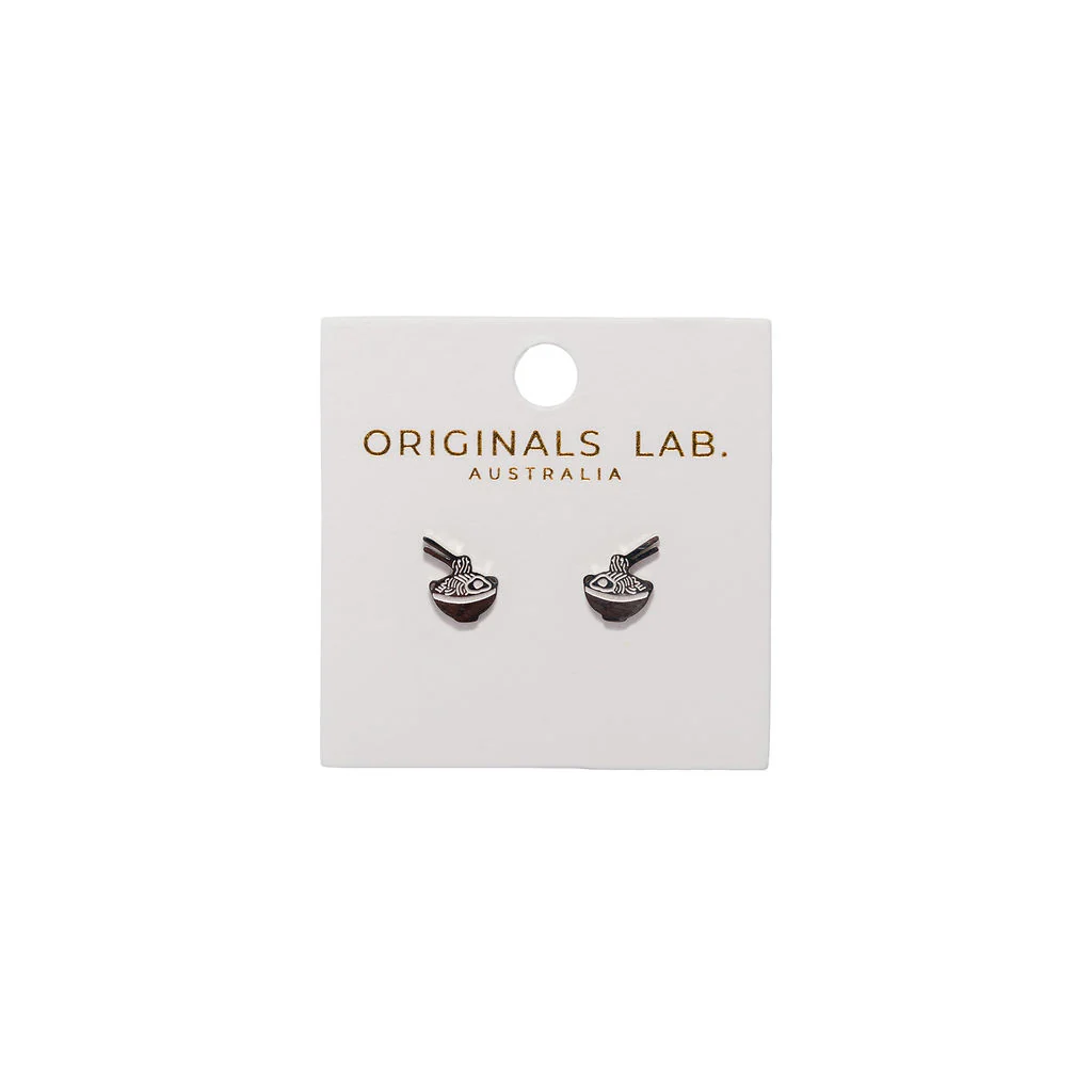 Earrings Korean Noodle Silver Studs - Originals Lab