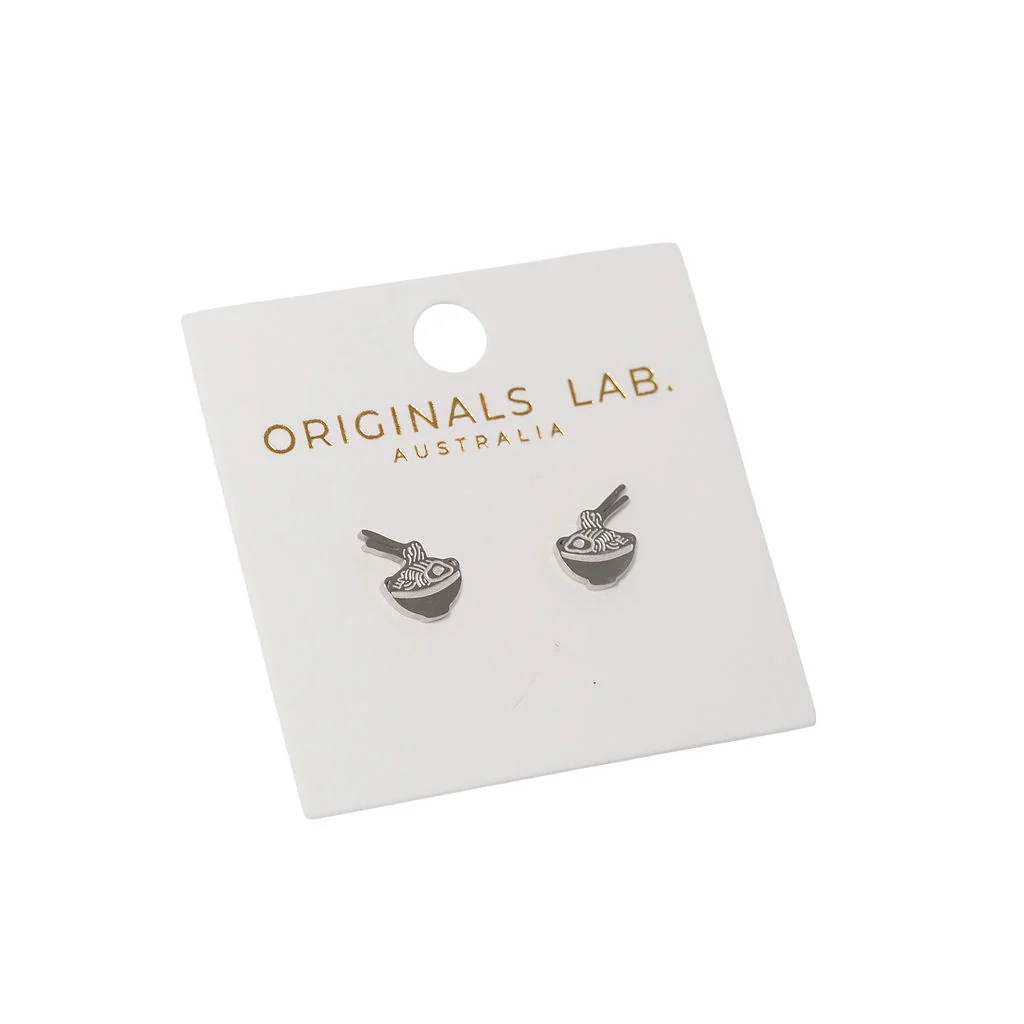 Earrings Korean Noodle Silver Studs - Originals Lab - Image 2