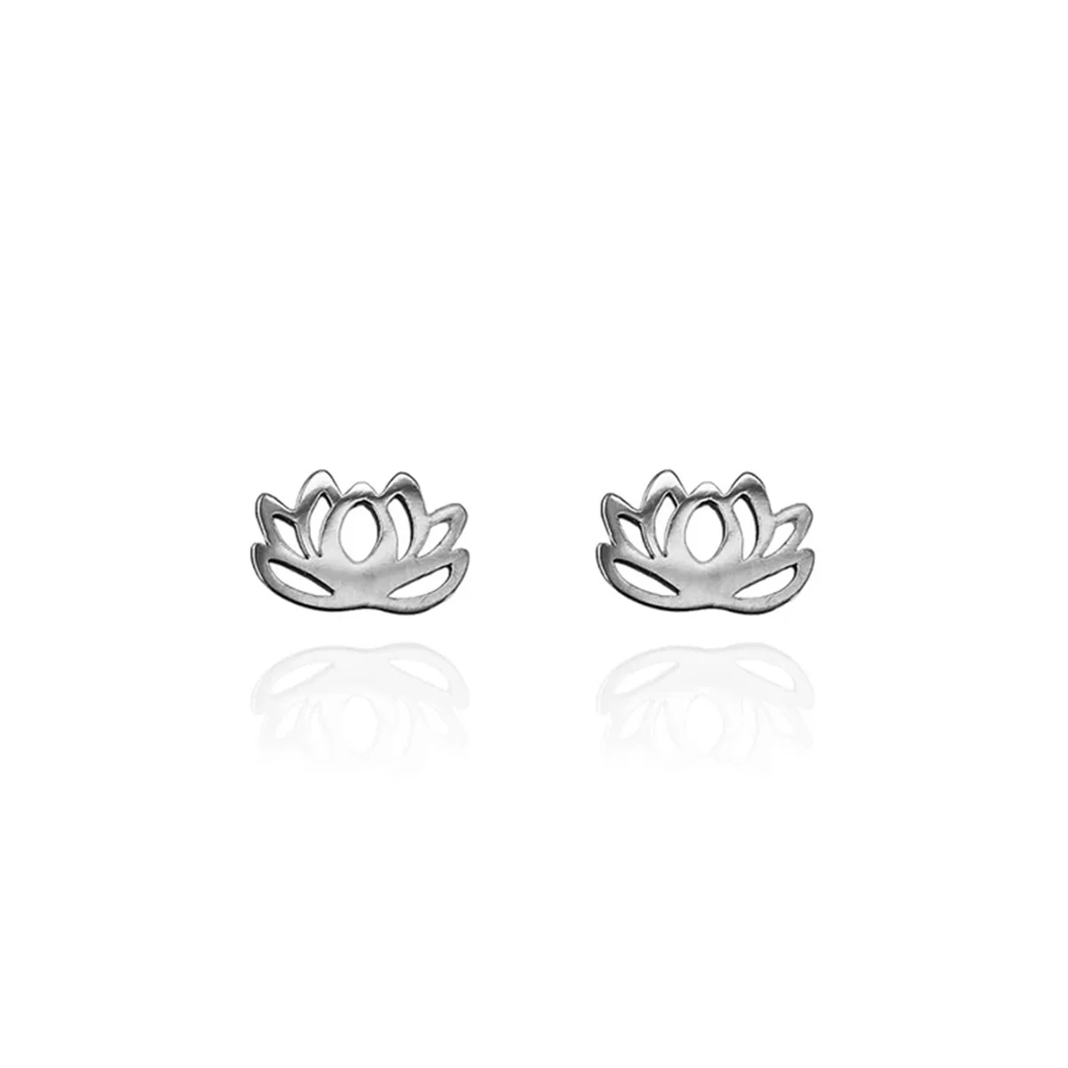 Earrings Lotus Flower Silver Studs - Originals Lab
