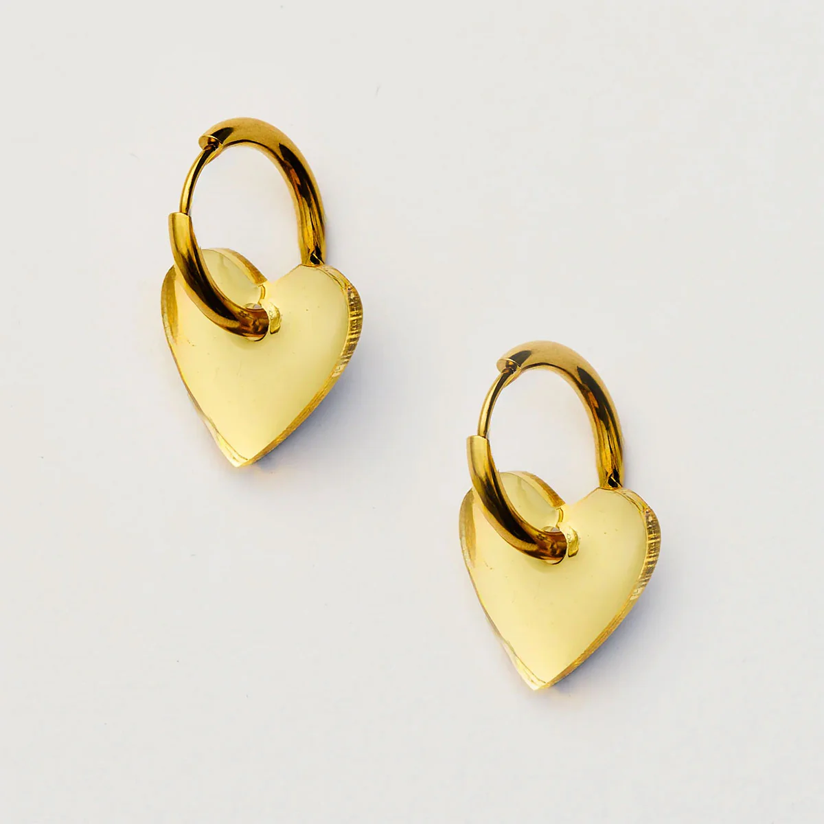 Earrings Marty Heart Gold - Martha Jean