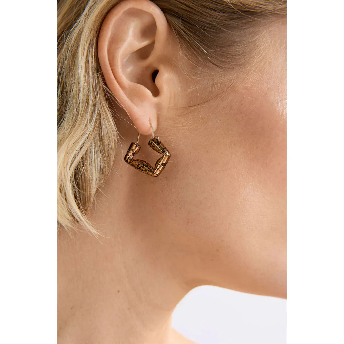 Earrings Oban Bronze Square Hoop - Elk - Image 2