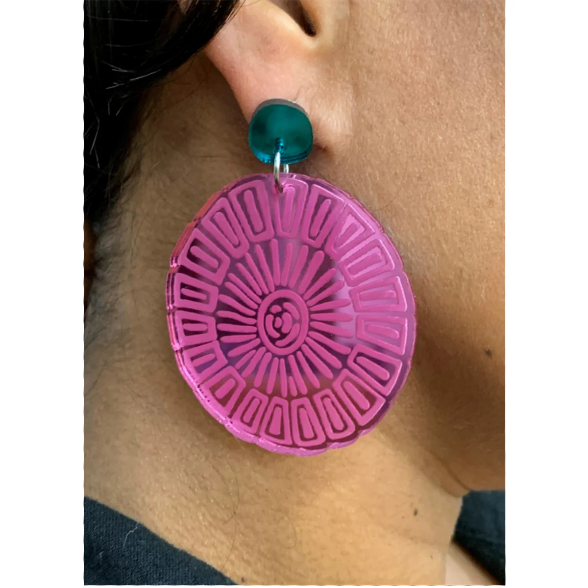 Earrings Pink Kija Country Rowena Morgan - Nagula Jarndu - Image 2