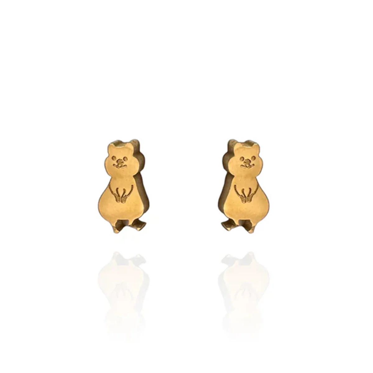 Earrings Quokka Gold Studs - Originals Lab