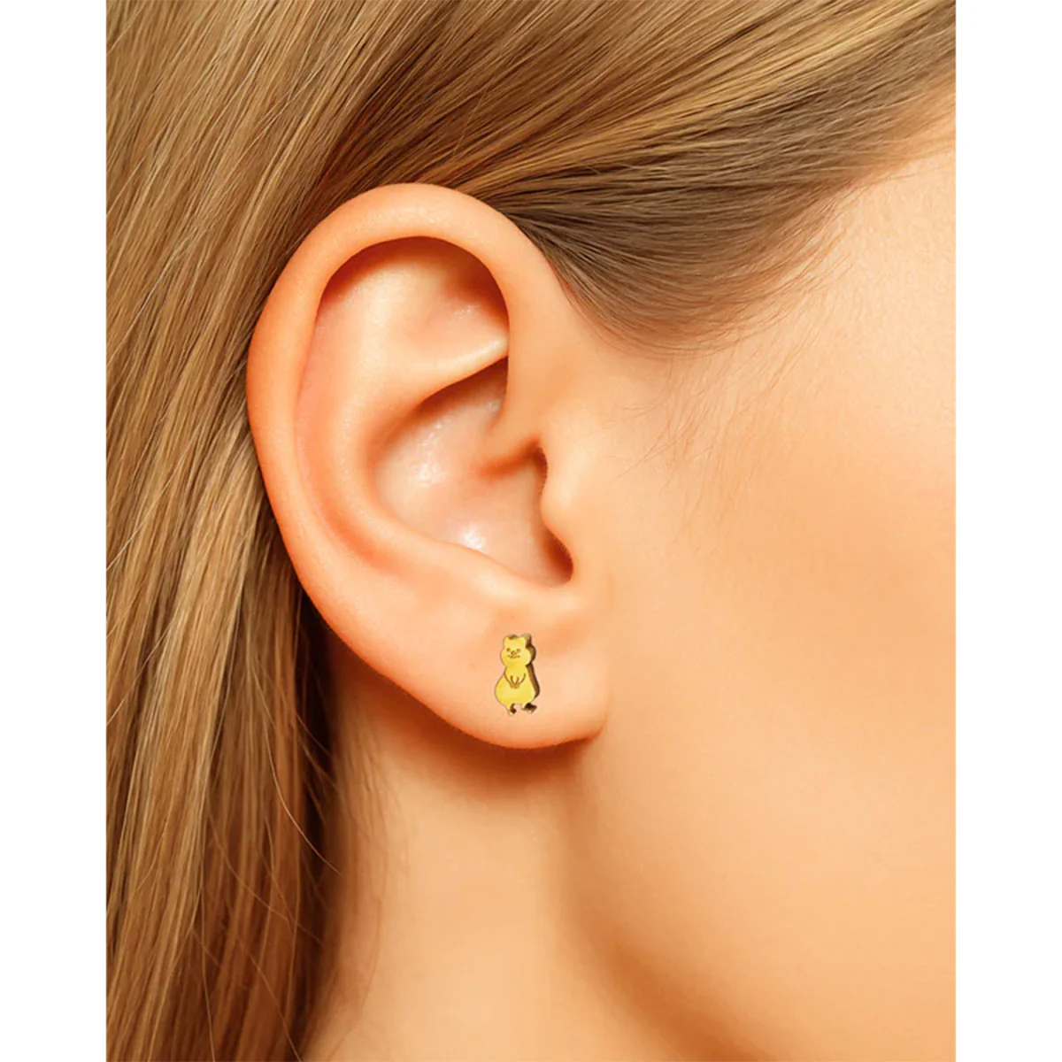 Earrings Quokka Gold Studs - Originals Lab - Image 2