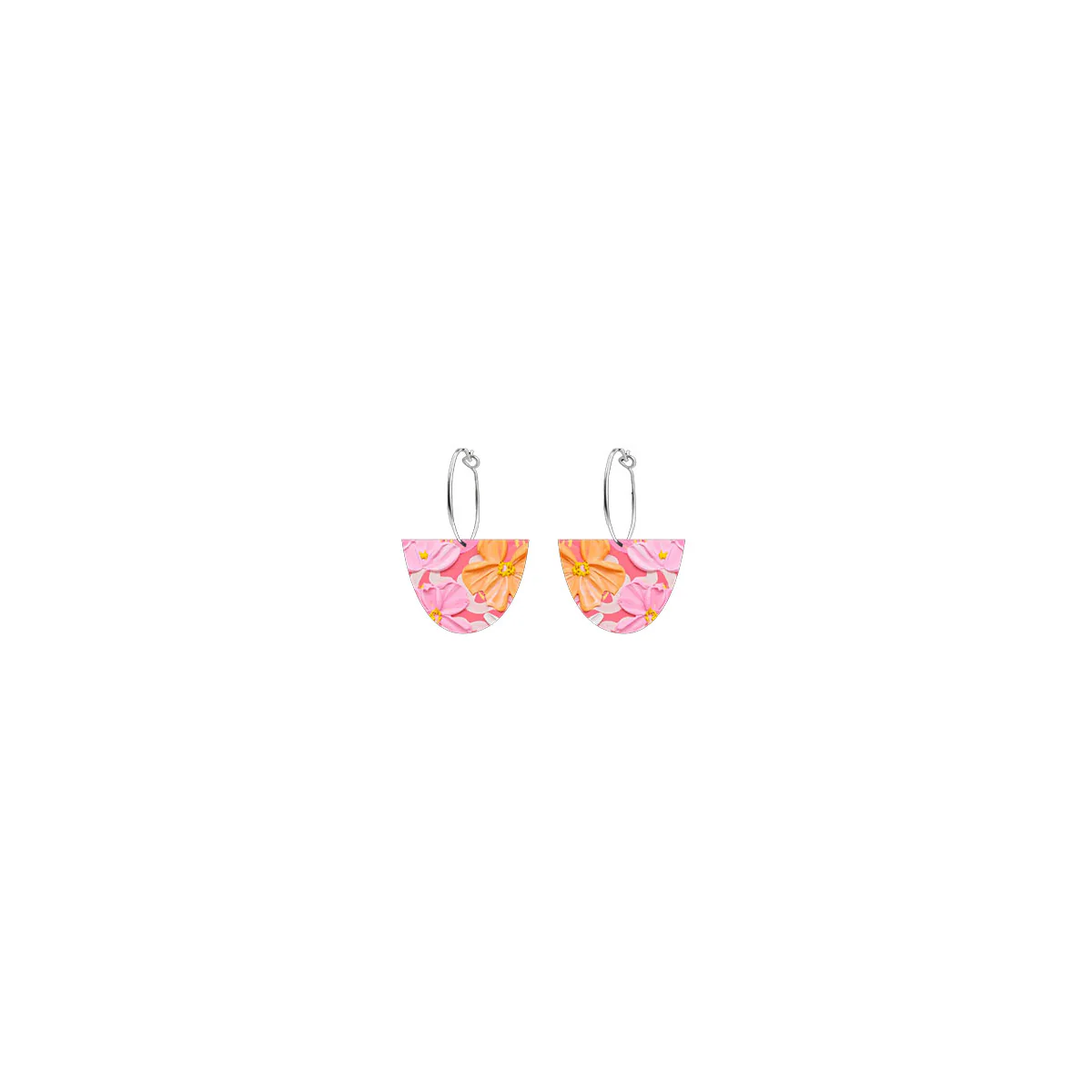 Earrings Sorbet Blooms Small Bell Hoop - Moe Moe