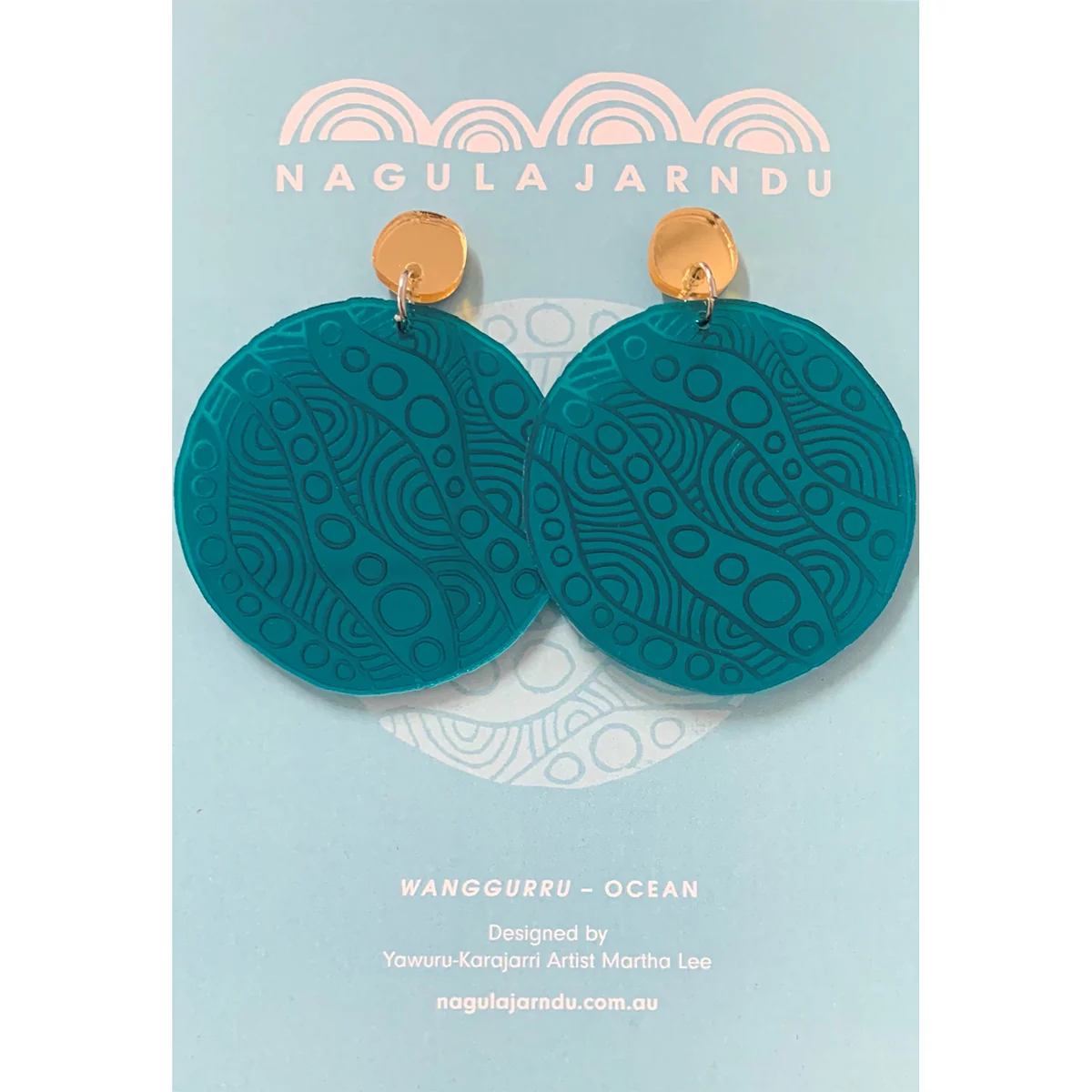 Earrings Wanggurru (Ocean) Martha Lee - Nagula Jarndu