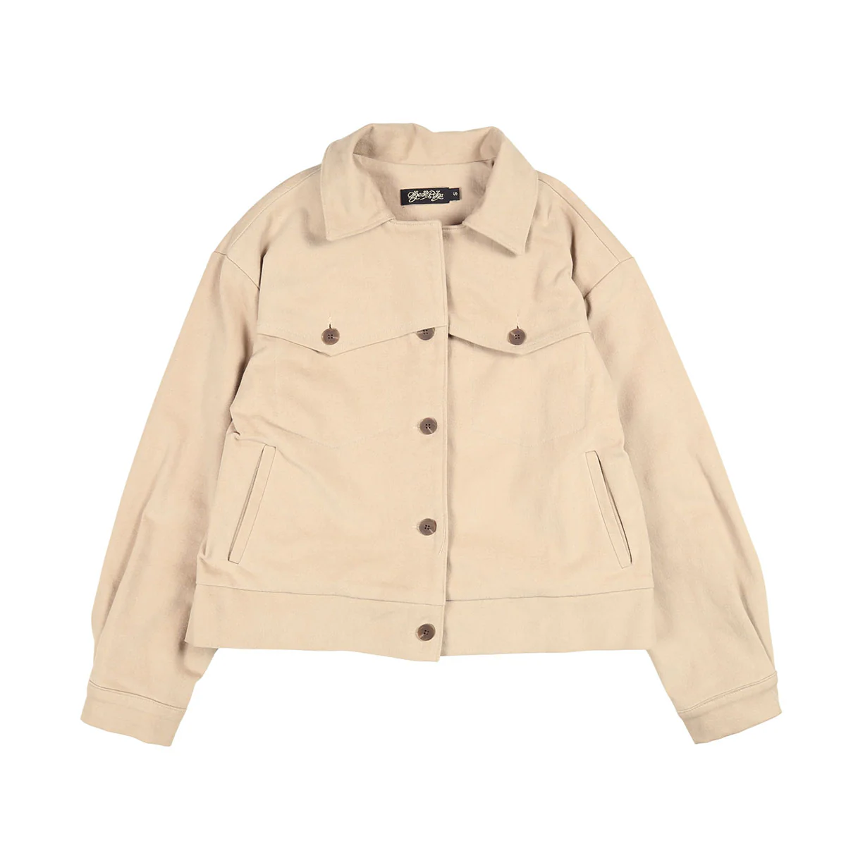 Elaine Jacket Oat in Brushed Cotton