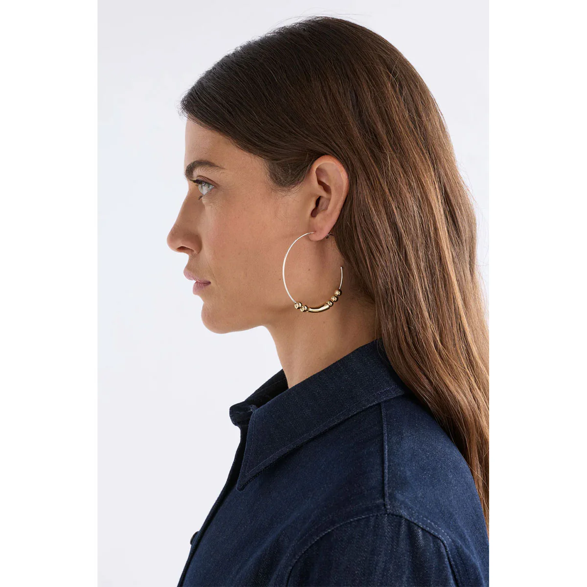 Enna Large Hoop Earring Silver - Elk Accessories - Image 2