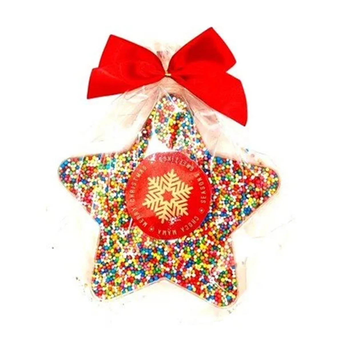 Freckled Star Christmas Milk Chocolate 100g - Chocamama