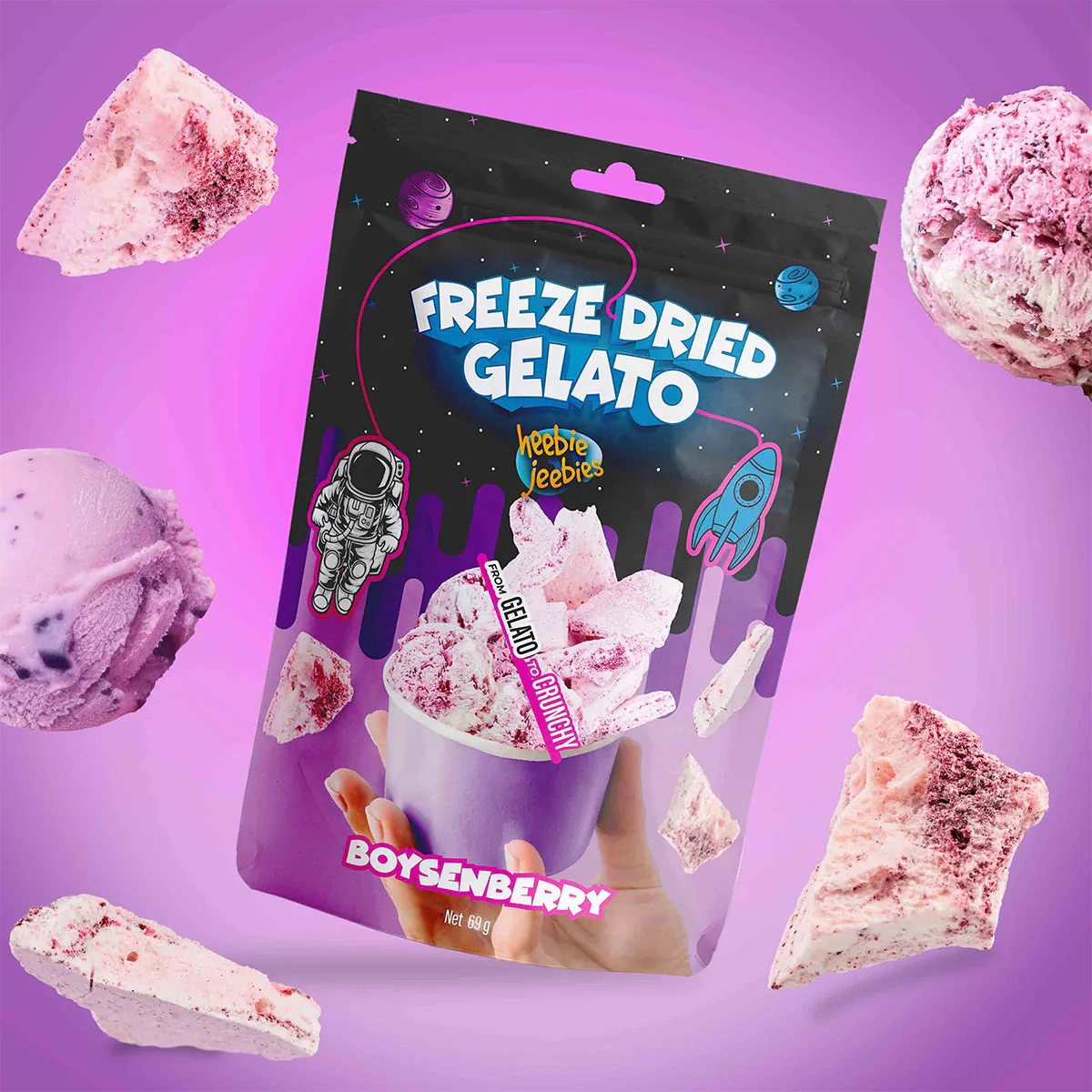 Freeze Dried Gelato Boysenberry - Heebie Jeebies