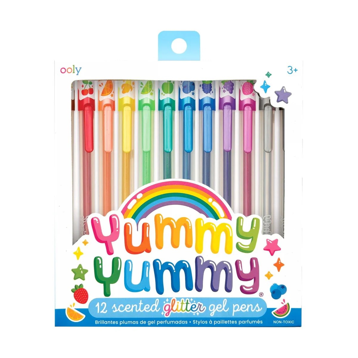 Gel Pens Glitter Scented Yummy Yummy 12 Pack - Bobangles