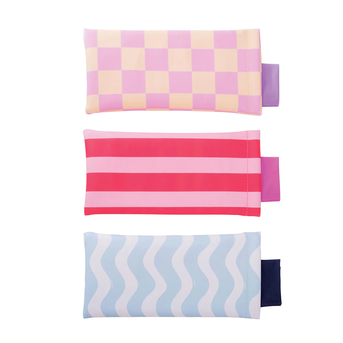 Glasses Case and Cloth Snap Shut Assorted - Isalbi