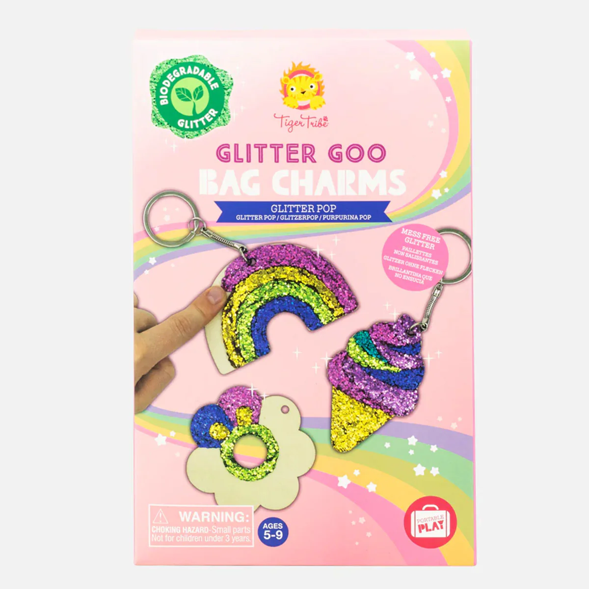 Glitter Goo Bag Charms Glitter Pop - Tiger Tribe