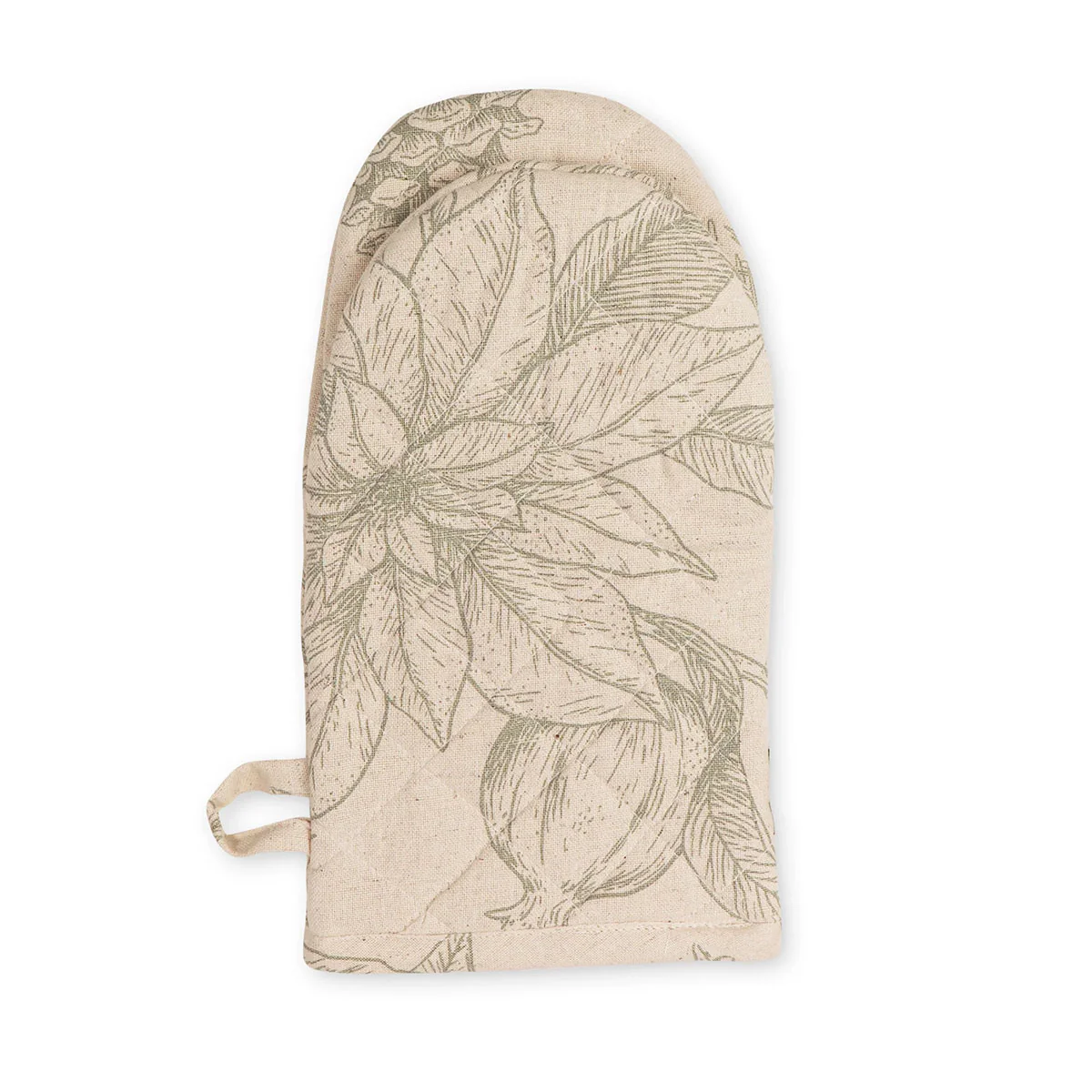 Glove Poinsettia Olive/Flax - Madras Link