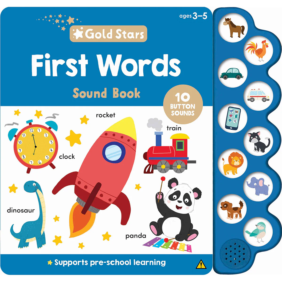 Gold Stars Vol. 3 10 Button Sound Book First Words