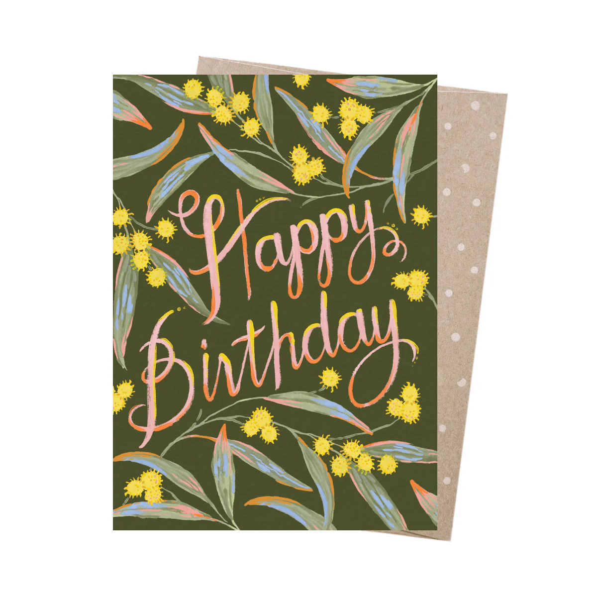 Greeting Card Birthday Wattle - Earth Greetings