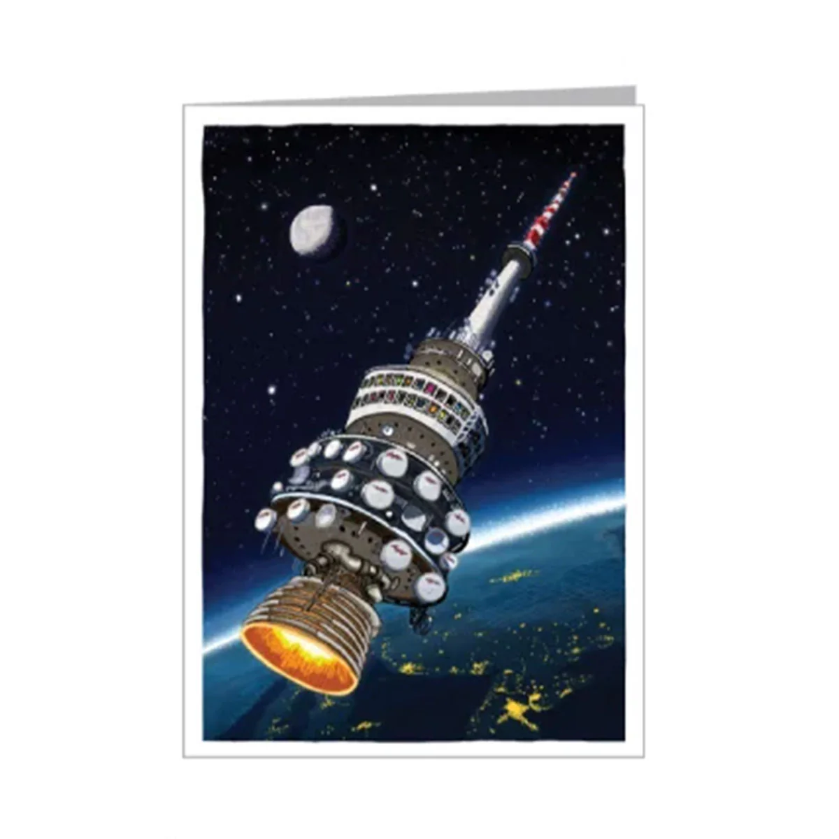 Greeting Card Telstra Rocket Trevor Dickinson