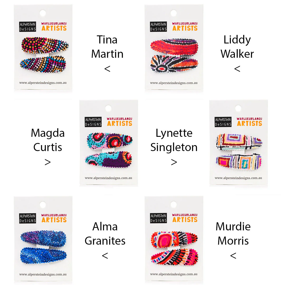 Hair Clips Indigenous Assorted - Alperstein Designs - Image 2