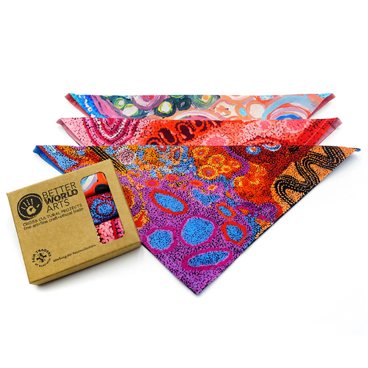 Handkerchiefs Set of 3 Andrea Mimpitja Adamson - Better World Arts