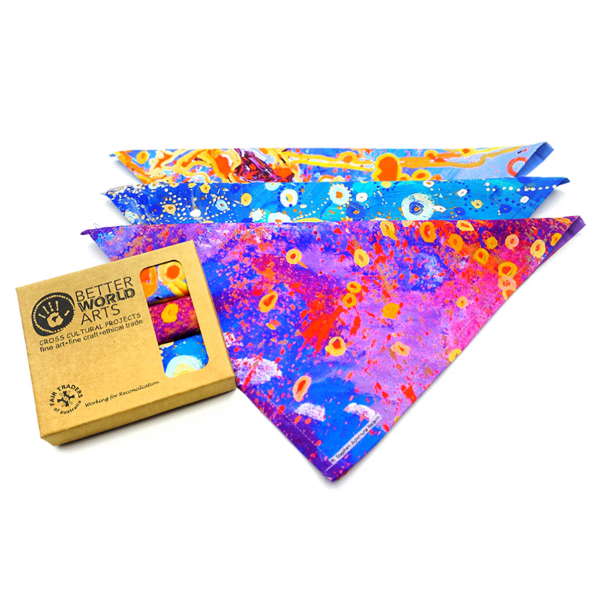 Handkerchiefs Set of 3 Stephen Jupurrula Nelson - Better World Arts