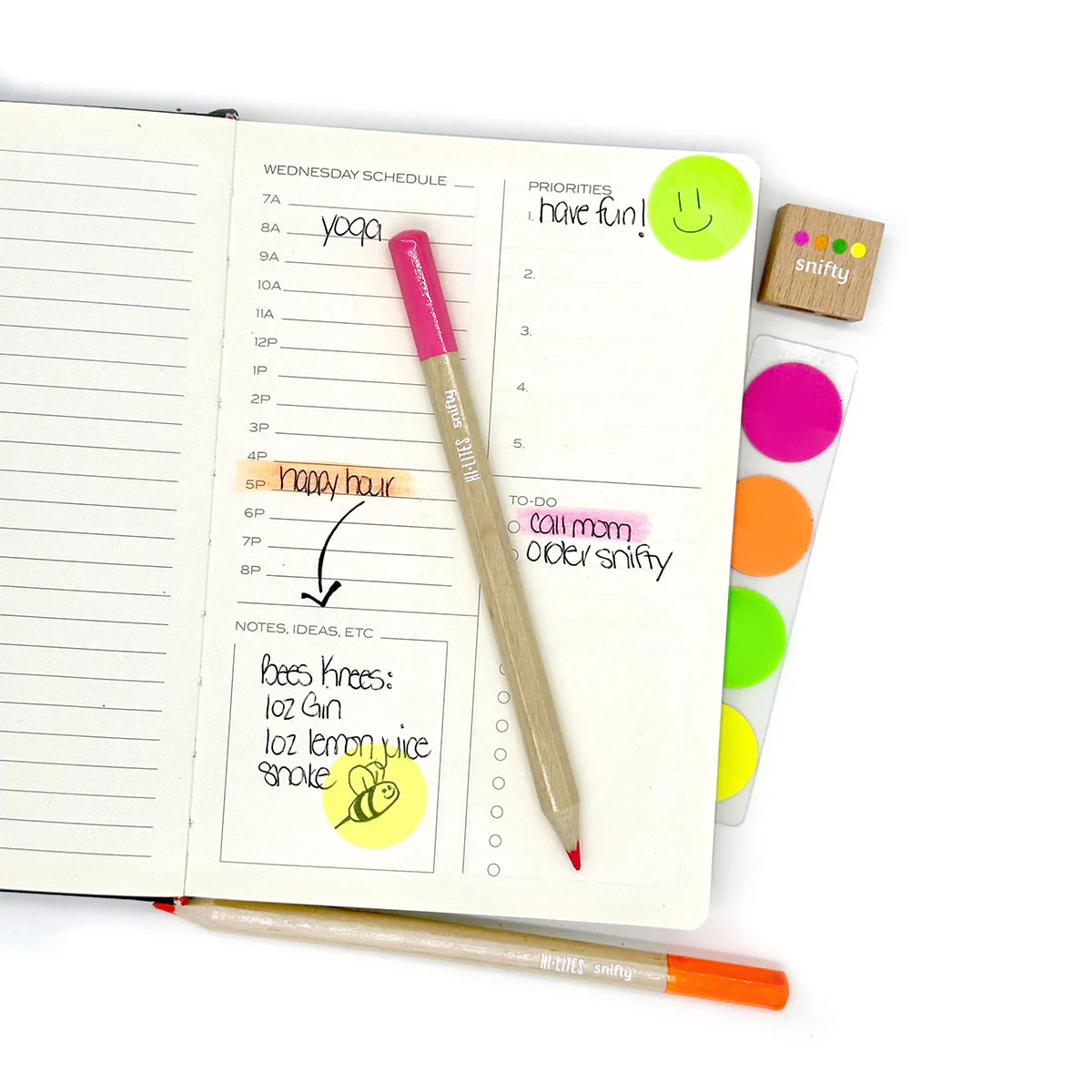 Neon Pencil Highlighting Set Hi-Lites - Snifty - Image 2