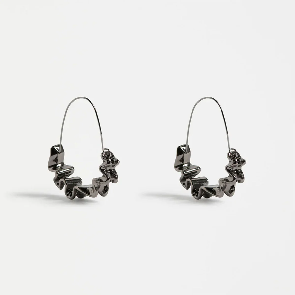Hoop Earring Andel Gunmetal