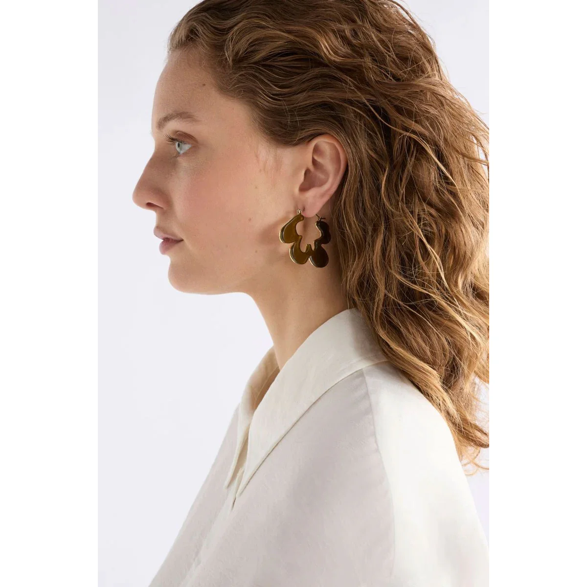 Hoop Earring Lomma Dark Olive - Elk Accessories - Image 2