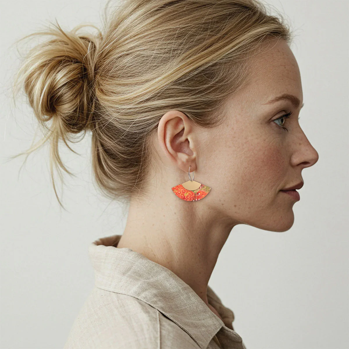 Hoop Earrings Blossom Layered Fan Ellis Rowan - Moe Moe Design - Image 2