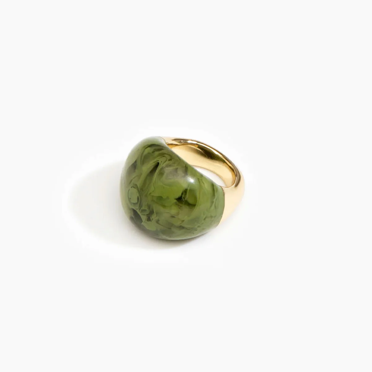 Horn Ring Olive LRG - Dinosaur Designs