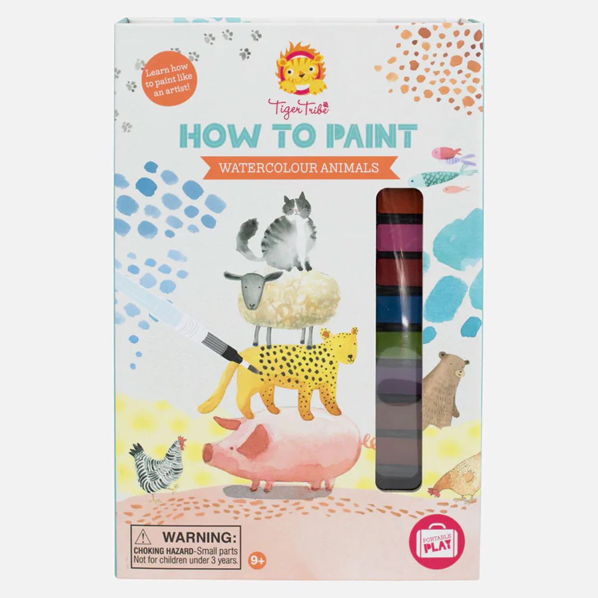 How To Paint Watercolour Set Animals - Tiger Tribe