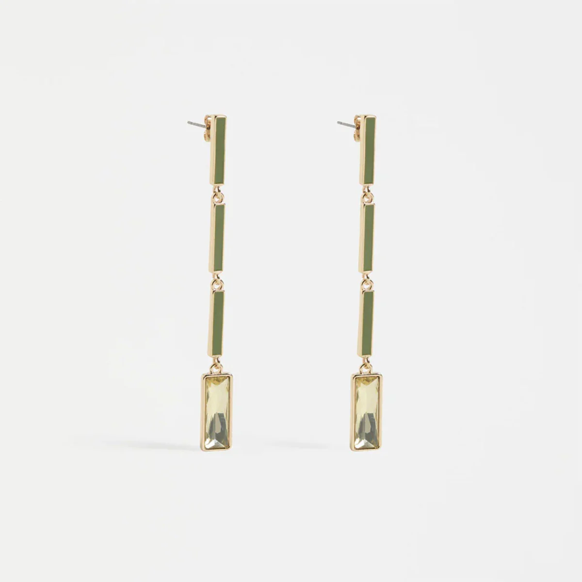 Ival Long Drop Earring Artichoke - Elk Accessories