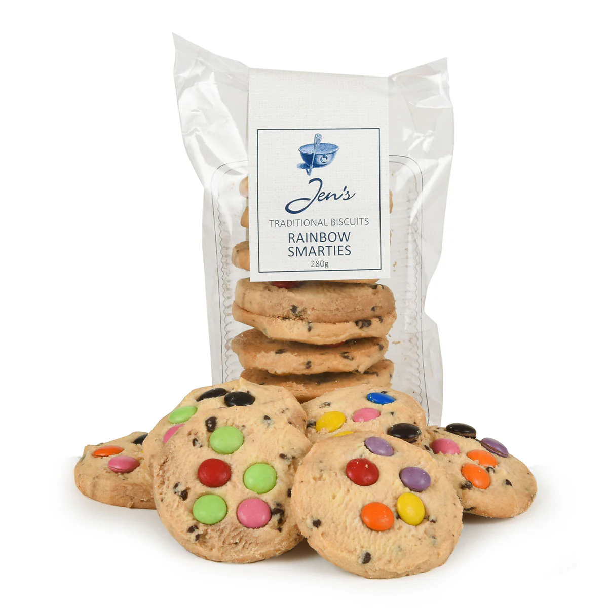 Biscuits Rainbow Smarties Jens Traditional 300g - Gourmet Brands