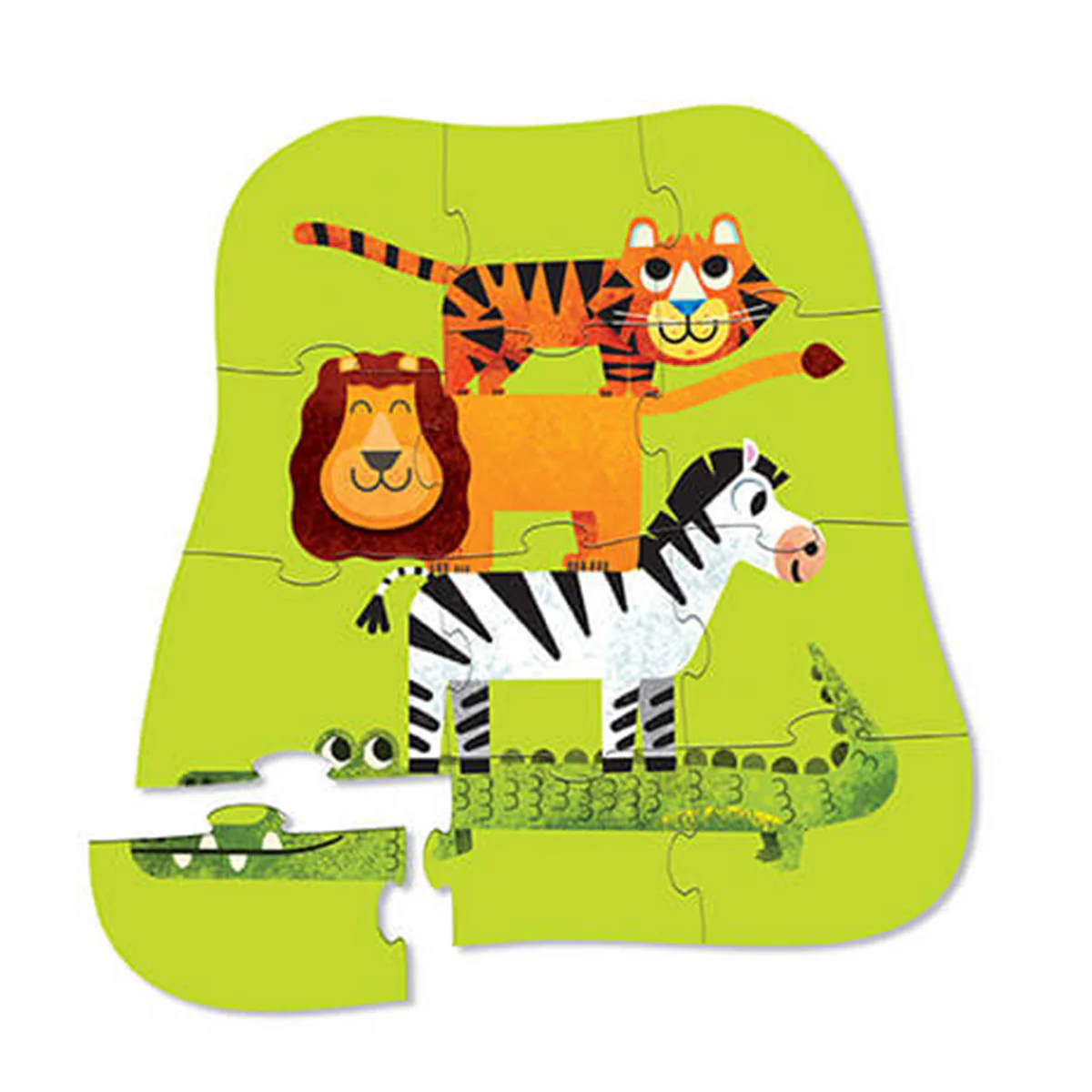 Jigsaw Puzzle Mini 12pc Jungle Friends - Tiger Tribe - Image 2