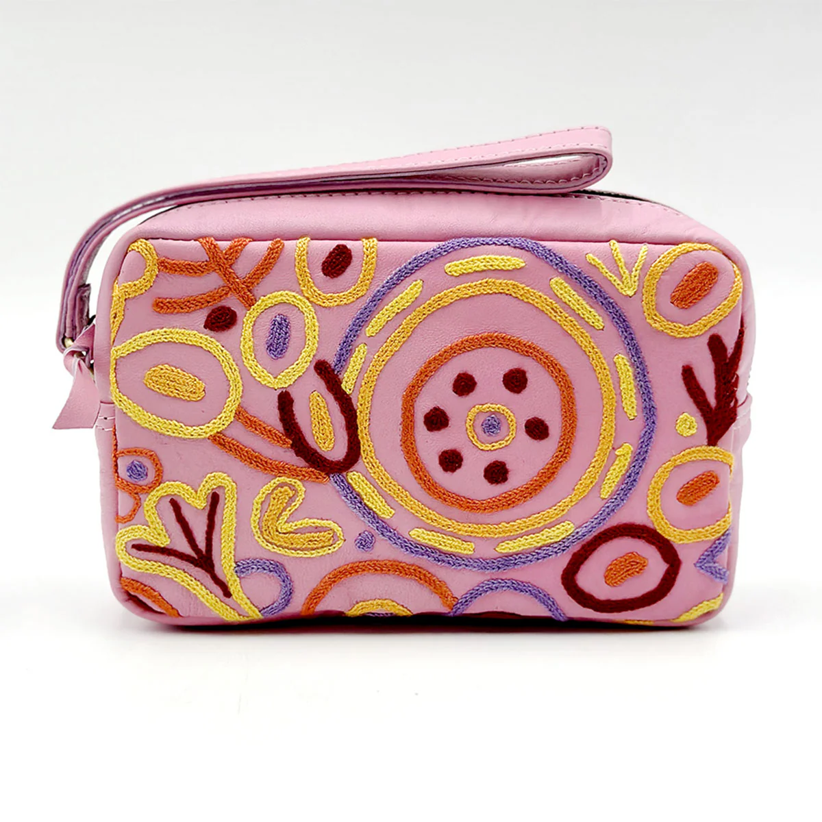 Leather Embroidery Toiletry Bag Cedric Varcoe BCVA748 - Better World Arts