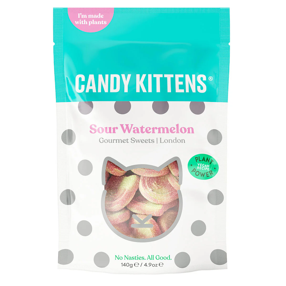 Lollies Sour Watermelon 140g Candy Kittens - Gourmet Brands