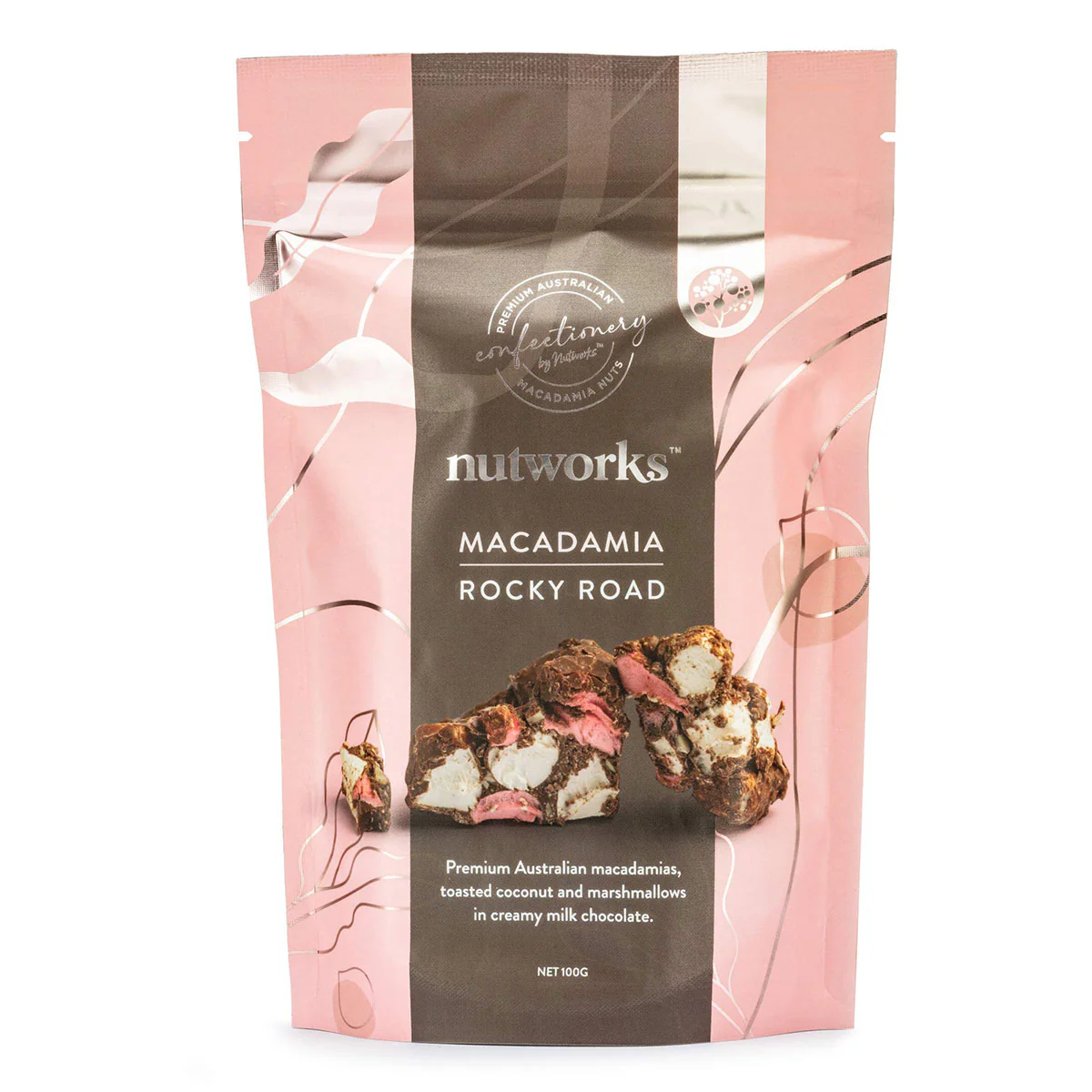 Macadamia Rocky Road Nutworks 100g - Gourmet Brands