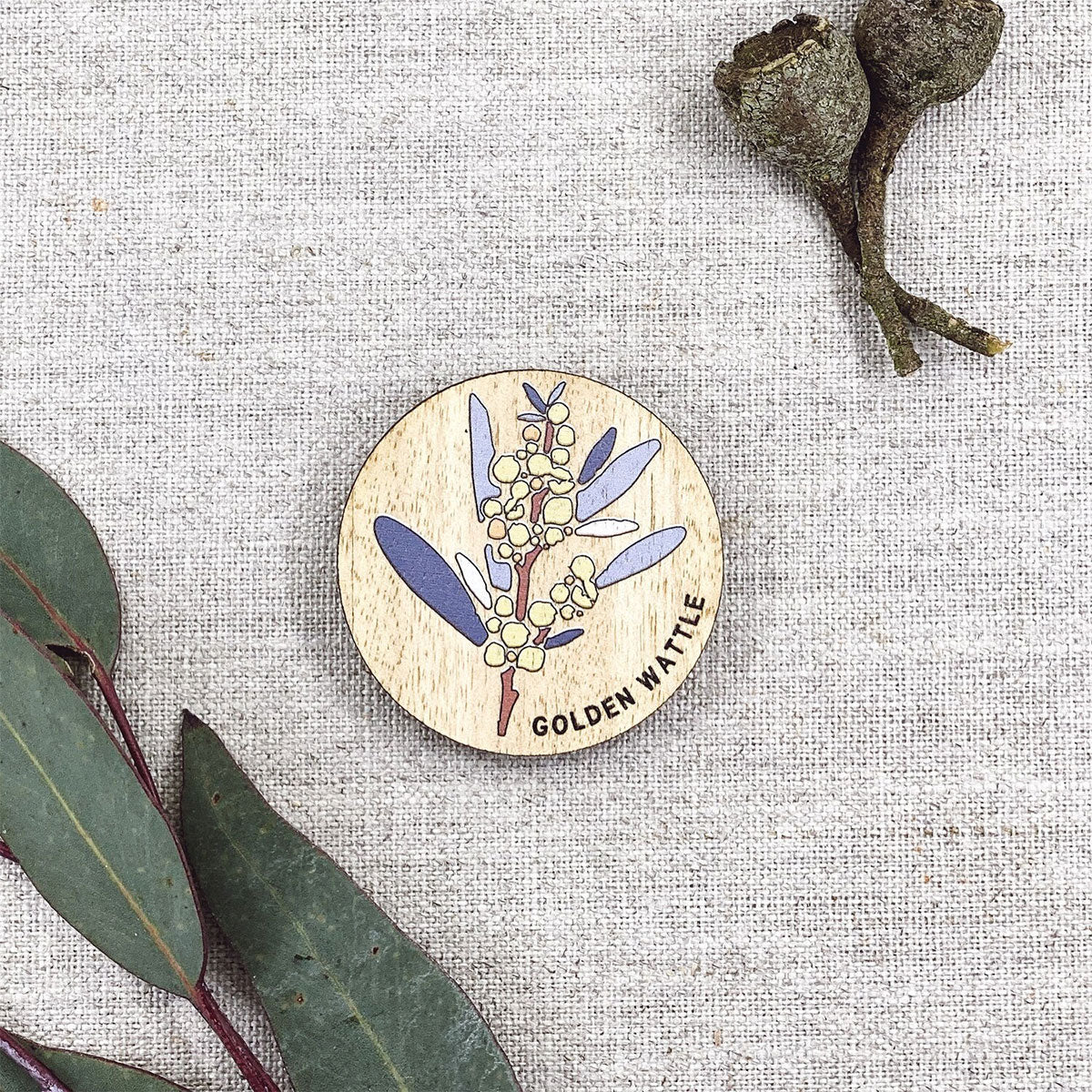 Magnet Golden Wattle Print - Buttonworks