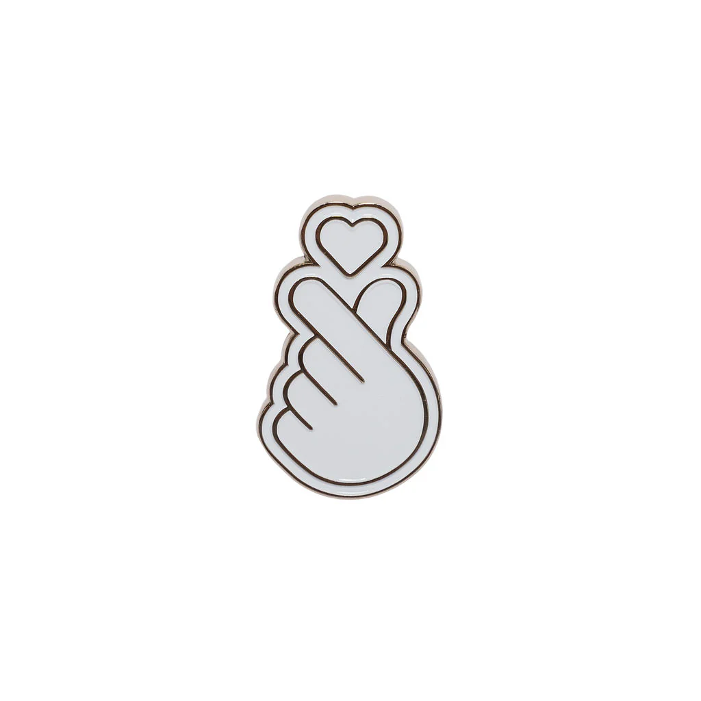 Magnet Hallyu Finger Heart Silver Metal - Explore Engage Enjoy