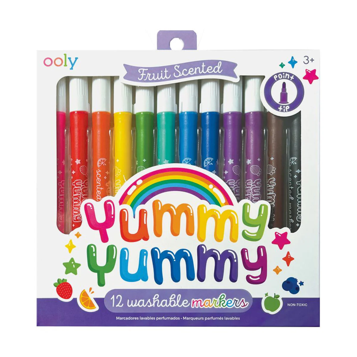 Markers Fruit Scented Yummy Yummy 12 Pack - Bobangles