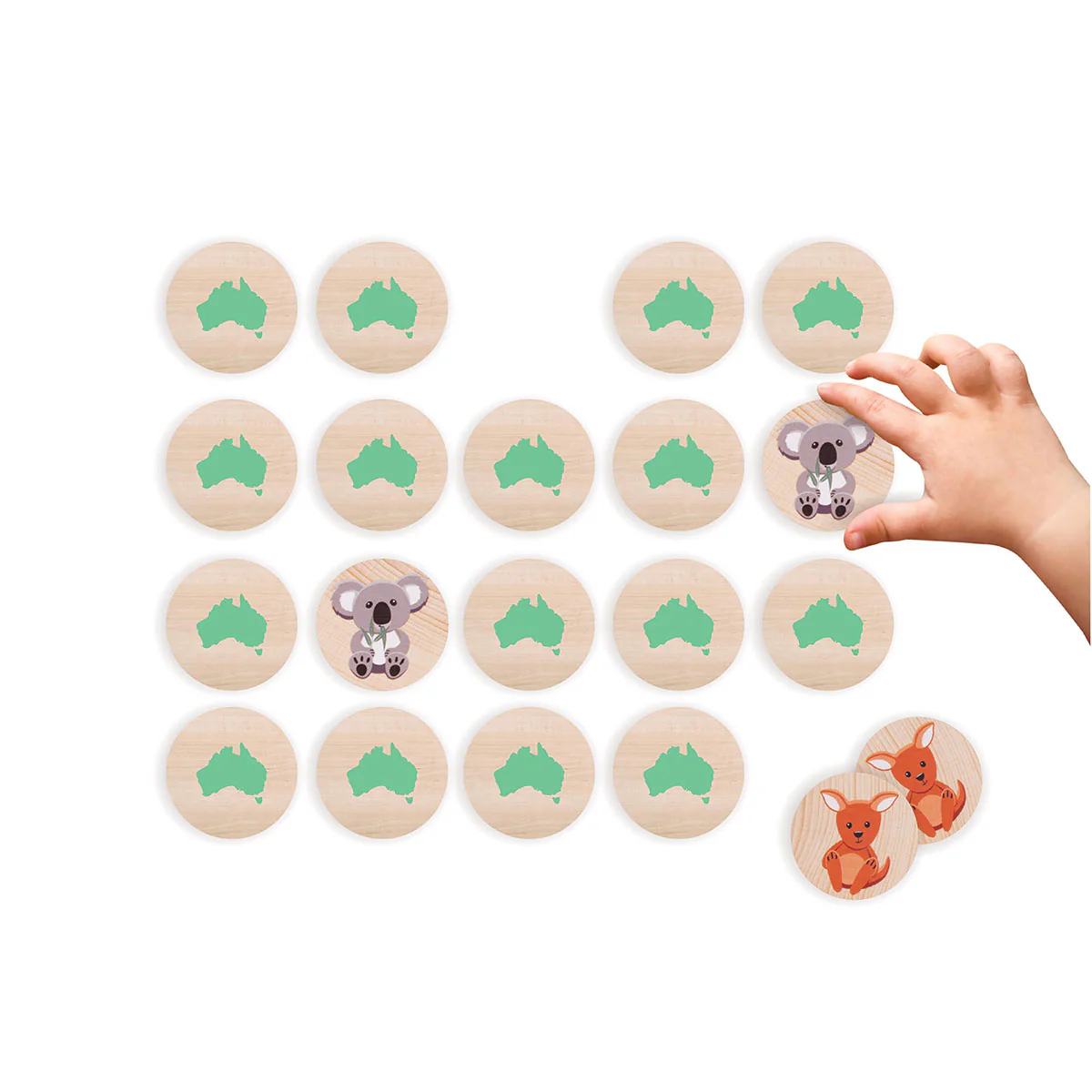 Memory Game Aussie Animals Wooden - Isalbi - Image 3