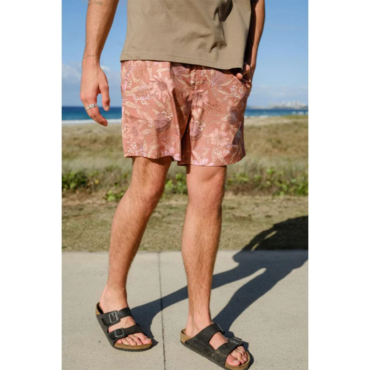 Men's Walk Shorts Byron Banksia Rust - Peggy & Finn