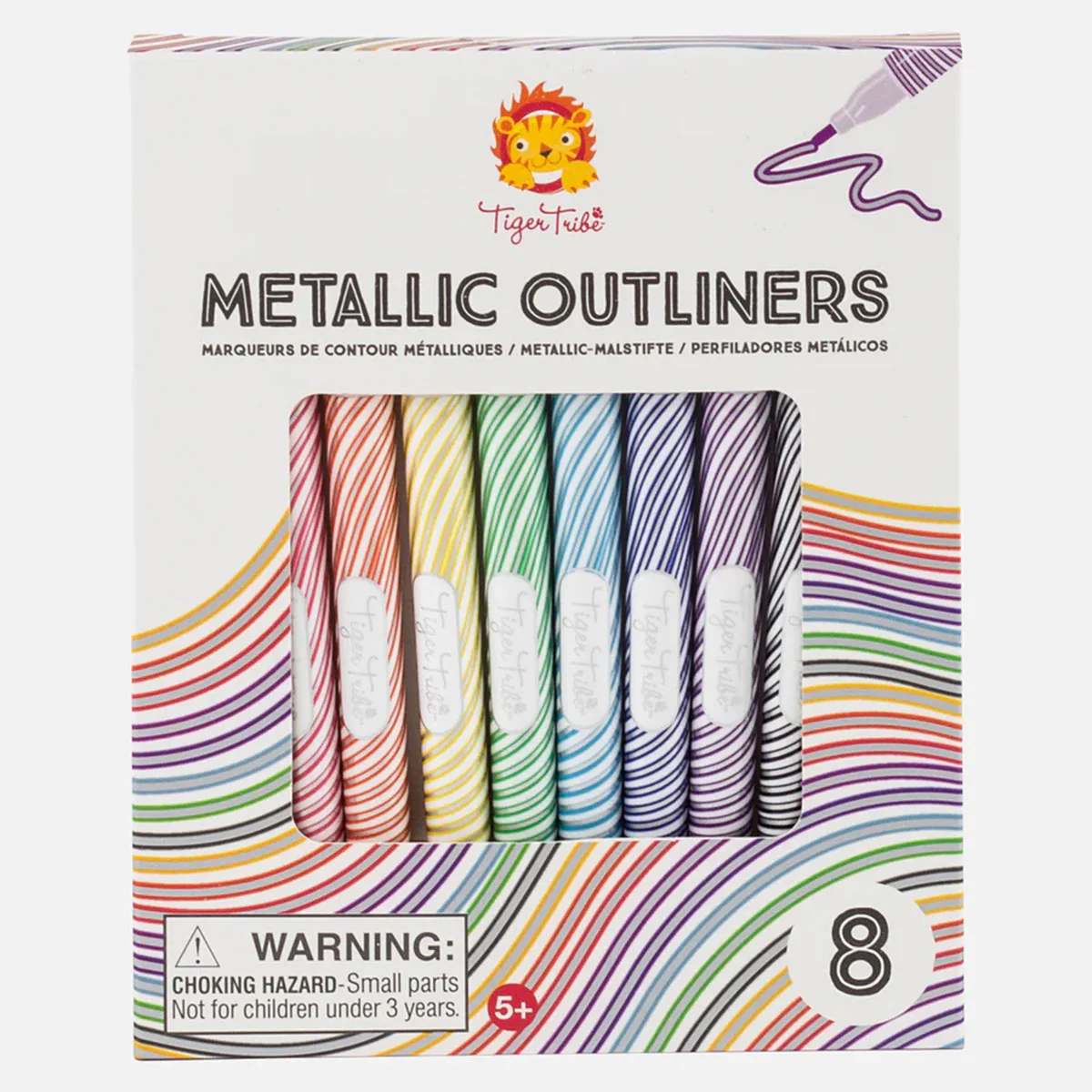Metallic Outliners Pen Set - Tiger Tribe
