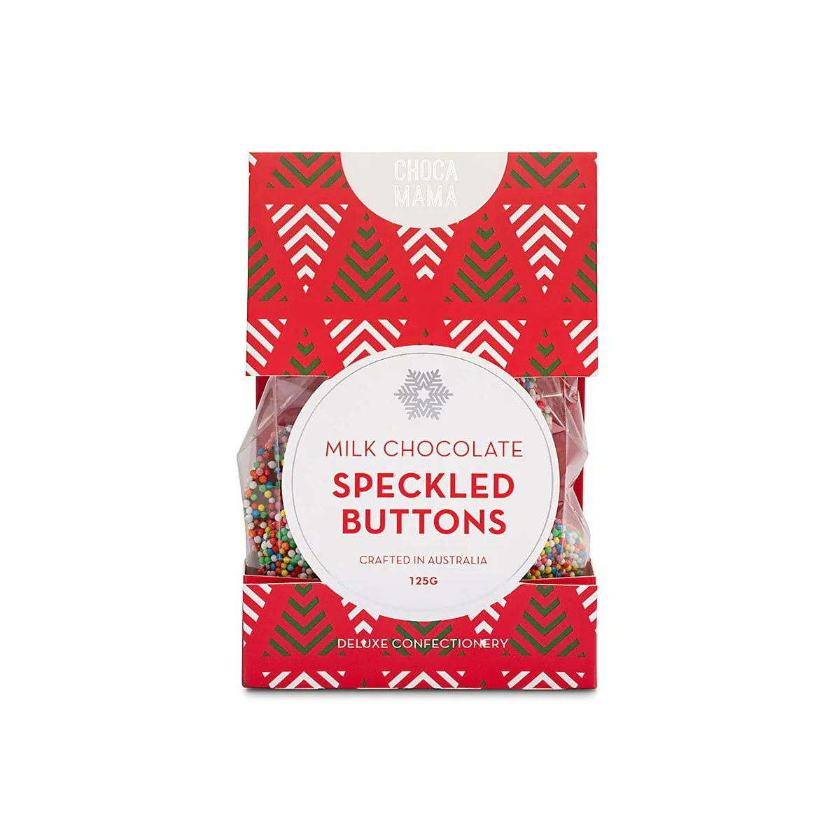 Milk Chocolate Speckled Buttons Box 125g - Chocamama