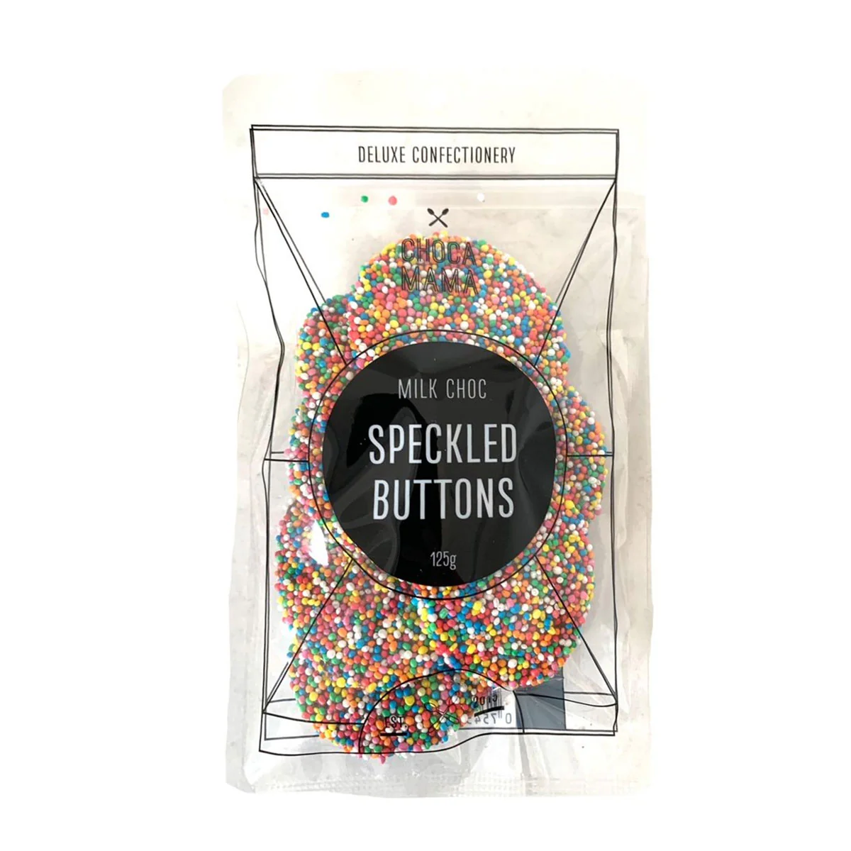 Milk Speckled Buttons 125g - Chocamama