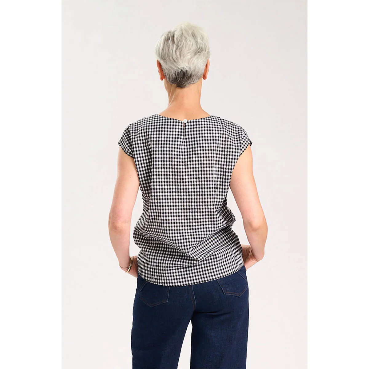 Mono Tee Black & White Cotton/Rayon - Image 3