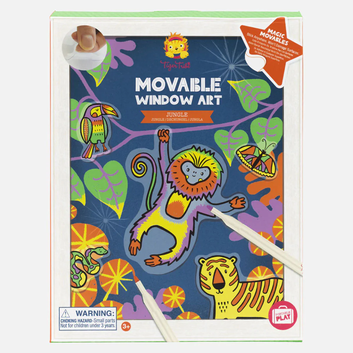 Movable Window Art Jungle - Tiger Tribe