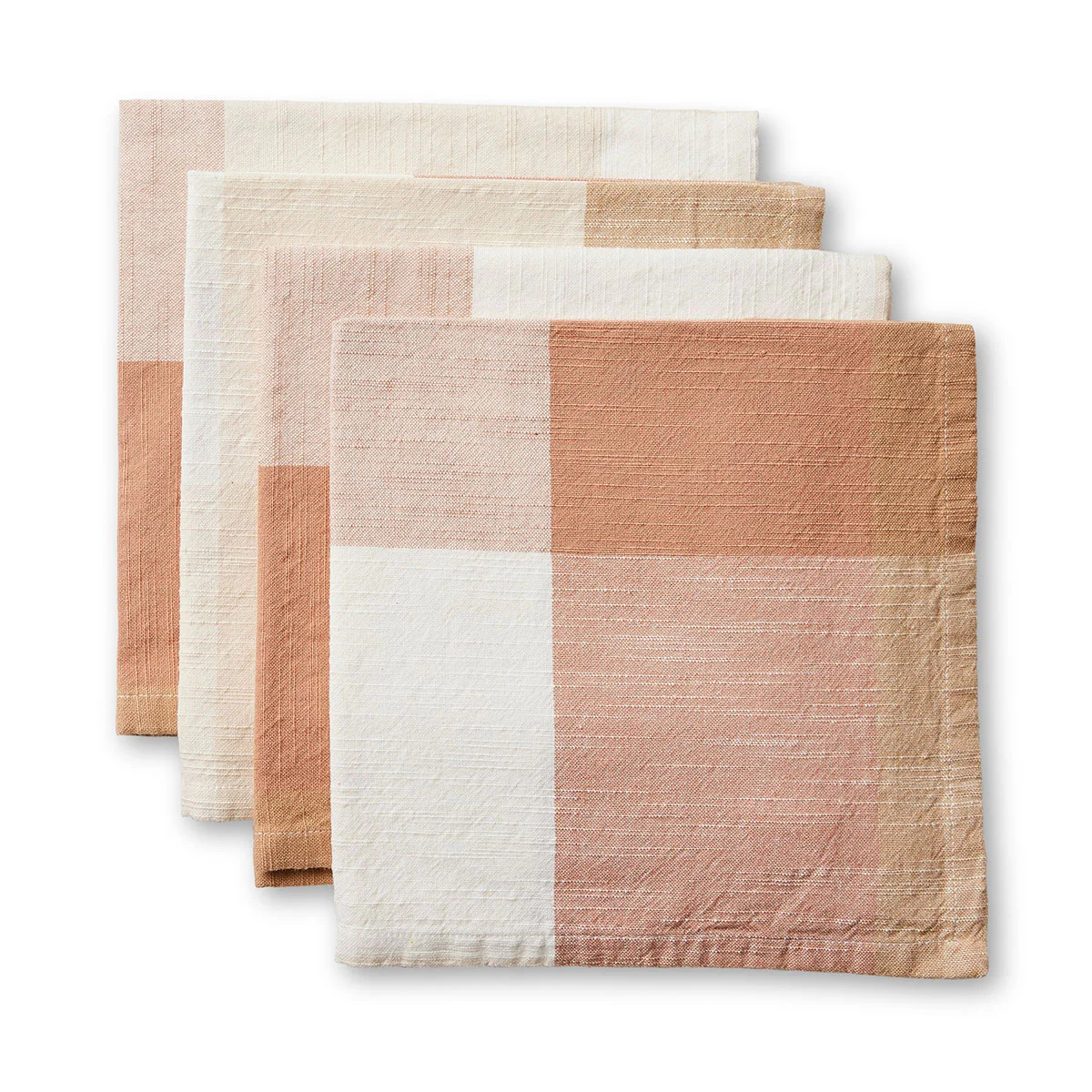 Napkin 4 Set Heide Rust Check - Madras Link