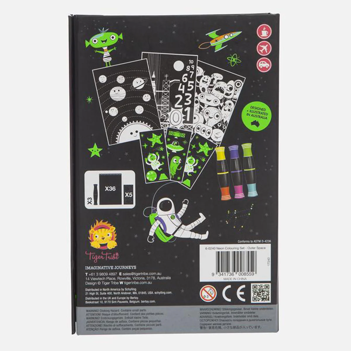 Neon Colouring Set Outer Space - Tiger Tribe - Image 4